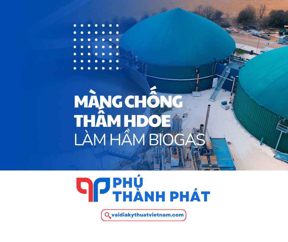 Màng chống thấm HDPE làm hầm Biogas